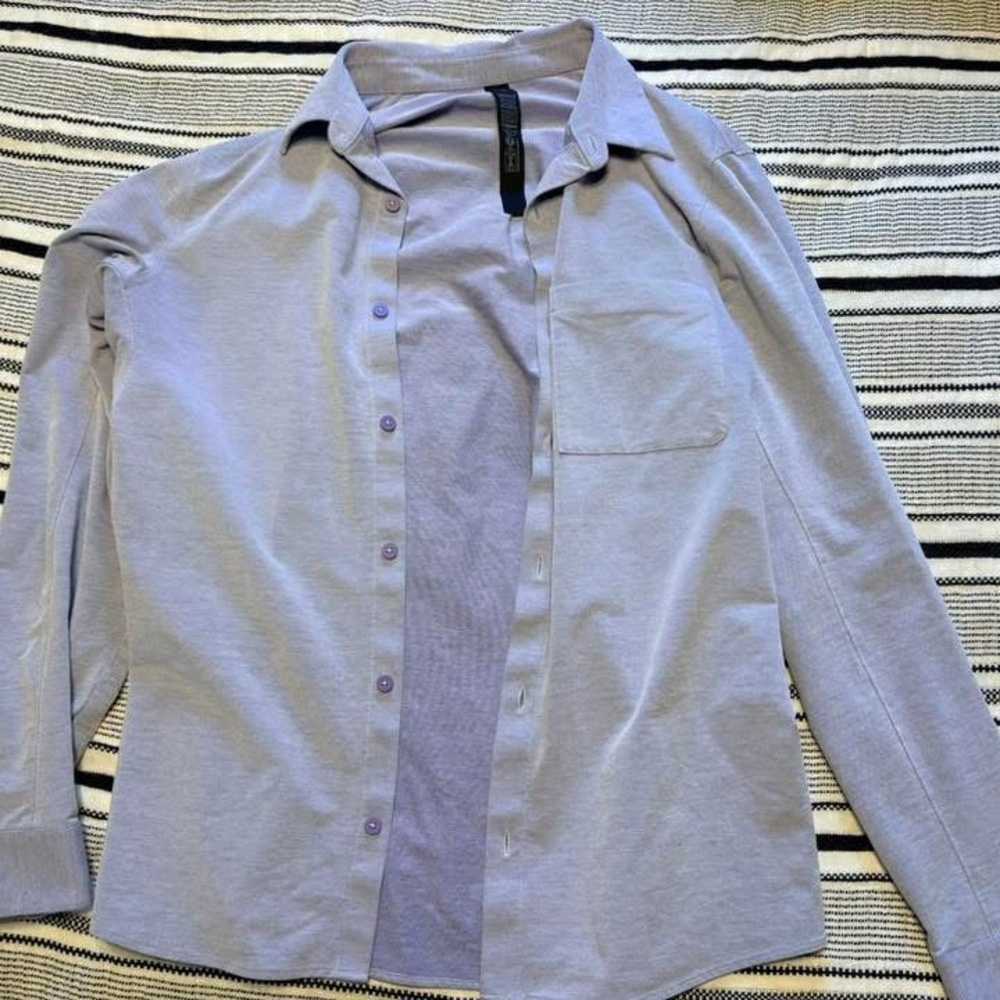 lululemon athletica Men's Lavender Button Down Shirt